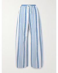 Givenchy - Striped Cotton And Linen-Blend Pants - Lyst