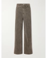 AURALEE - Finx Garment-Dyed Cotton-Corduroy Wide-Leg Pants - Lyst