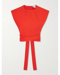 Alaïa - Cropped Cotton-Poplin Top - Lyst