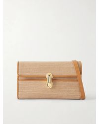 SAVETTE - Symmetry Leather-Trimmed Canvas Mini Shoulder Bag - Lyst