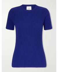 The Elder Statesman - Superlight Ellie Ribbed Cashmere Knitted Sweater - Lyst