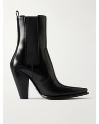 Saint Laurent - Dylan 95 Leather Ankle Boots - Lyst