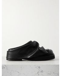 The Attico - Mini Robin Mules Aus Leder Mit Raffungen - Lyst