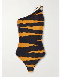 PUCCI - One-Shoulder Printed Swimsuit - Lyst