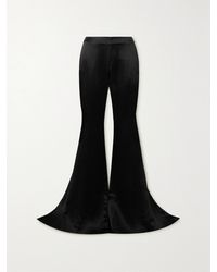 Ann Demeulemeester - Elfa Satin Flared Pants - Lyst