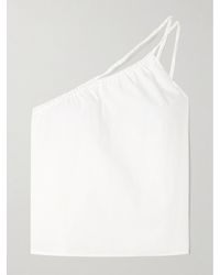Deiji Studios - One-Shoulder Organic Cotton-Poplin Top - Lyst