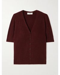 arch4 - Katya Ribbed Organic Cashmere Cardigan - Lyst