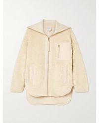 Varley - Myla Jacke Aus Shearling-Imitat Mit Twill-Besätzen - Lyst