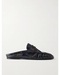 Saint Laurent - Le Loafer Logo-Embellished Mules - Lyst