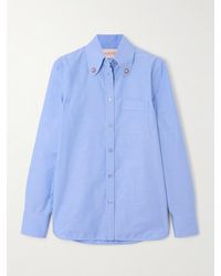 Valentino Garavani - Hemd Aus Baumwoll-Oxford Mit Verzierungen - Lyst