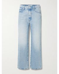 Mother - The Rambler Zip Flood High-Rise Straight-Leg Jeans - Lyst