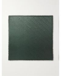 Saint Laurent - Fringed Silk And Wool-Blend Jacquard Scarf - Lyst