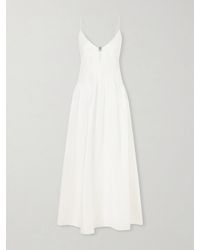 Tory Burch - Waisted Linen And Silk Blend Maxi Dress - Lyst