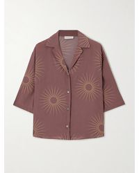 Dries Van Noten - Hemd Aus Bedrucktem Satin - Lyst