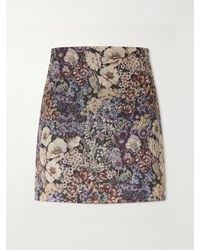 Veronica Beard - Ohemia Floral-Brocade Mini Skirt - Lyst