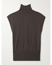 Rick Owens - Pull Sans Manches À Col Montant En Laine - Lyst