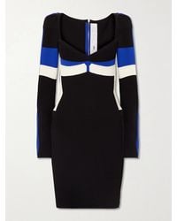 AZ FACTORY - Your Body Color-Block Ribbed Stretch-Knit Mini Dress - Lyst