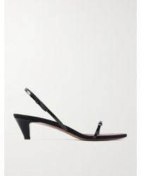 Neous - Diwo Bow-Embellished Patent-Leather Slingback Sandals - Lyst
