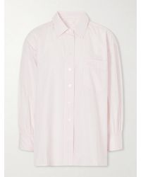 Suzie Kondi - Kappa Logo-Embroidered Striped Cotton-Poplin Shirt - Lyst