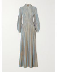 Gabriela Hearst - Lee Striped Silk And Cashmere-Blend Maxi Dress - Lyst