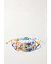Diane Kordas Evil Eye Woven Cord, Diamond And Sapphire Bracelet - Multicolour
