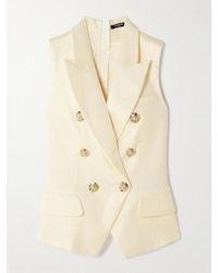 Balmain - Button-Embellished Jacquard Vest - Lyst