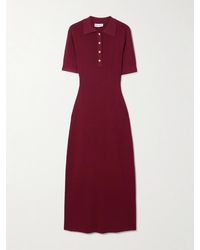 Rebecca Vallance - Reagan Midikleid Aus Geripptem Jersey - Lyst