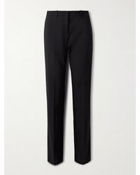 The Row - Hiram Wool-Twill Straight-Leg Pants - Lyst