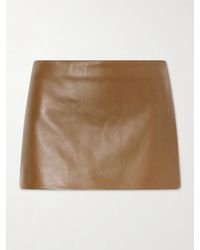 KHAITE - Jett Nappa Leather Mini Skirt - Lyst