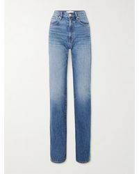 SLVRLAKE Denim - London Turn Up High-Rise Straight-Leg Jeans - Lyst
