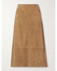 Proenza Schouler - Nadia Suede Midi Skirt - Lyst
