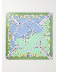 Gucci - Printed Silk-Twill Jacquard Scarf - Lyst