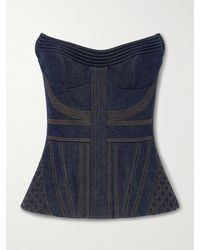Zimmermann - Denim Corset Top - Lyst