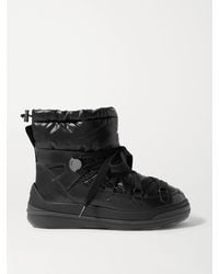 Moncler - Insolux Leather And Padded Shell Ankle Boots - Lyst