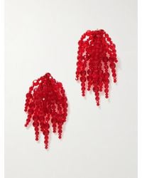 Simone Rocha - Goldfarbene Ohrringe Mit Kristallen - Lyst
