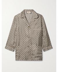 Gucci - Hemd Aus Glänzendem Seiden-Jacquard - Lyst