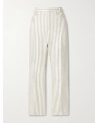 Tom Ford - Pinstriped Wool-blend Twill Straight-leg Pants - Lyst