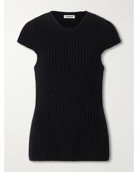 Jil Sander - Ribbed Wool Blouse - Lyst