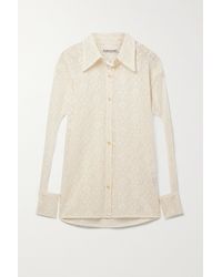 ANDERSSON BELL Alma Cutout Lace Shirt - White