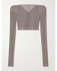 Rick Owens - Helm Stretch-Mesh Blouse - Lyst