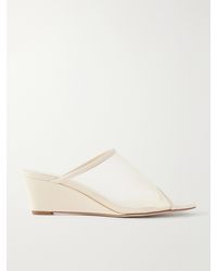 Aeyde - Suzanne Leather-Trimmed Mesh Sandals - Lyst