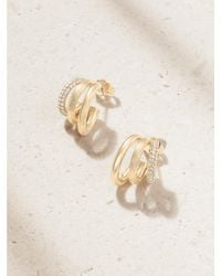 Sydney Evan - 14-Karat Diamond Hoop Earrings - Lyst