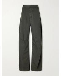 Tibi - Stretch Twill Wide-Leg Pants - Lyst