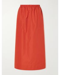 TOTEME - Cotton-Poplin Midi Skirt - Lyst