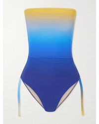 Lido - Sessantadue Strapless Ruched Dégradé Swimsuit - Lyst