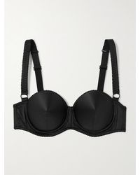 Dolce & Gabbana - Soutien-Gorge En Satin De Soie Mélangée À Bonnets Coniques - Lyst