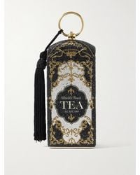 Judith Leiber - Pochette En Métal Doré À Cristaux Tea - Lyst