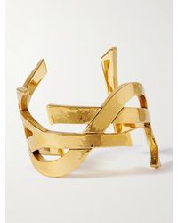 Saint Laurent - Cassandre-Tone Cuff - Lyst