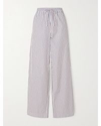 Loulou de Saison - Cisco Striped Cotton-Poplin Wide-Leg Pants - Lyst