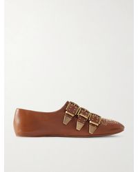 Chloé - Susanna Studded Leather Ballet Flats - Lyst